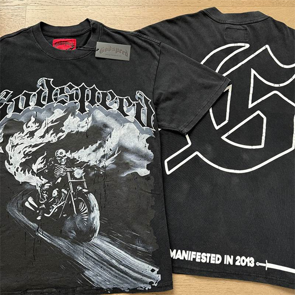 Godspeed neck T-shirt-M-0001