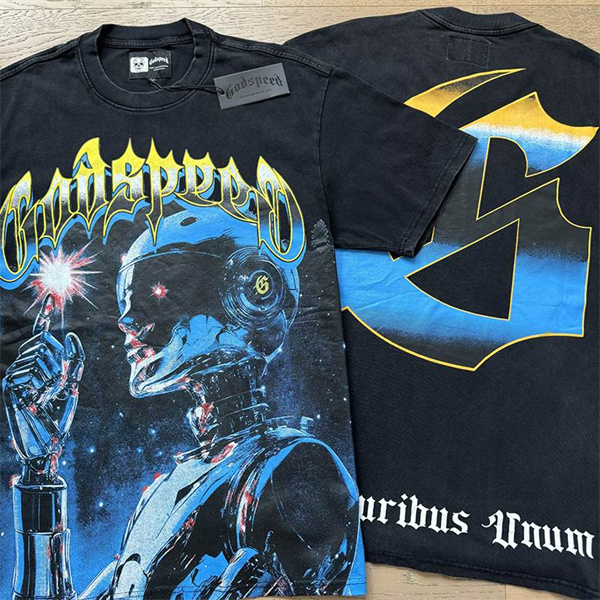 Godspeed neck T-shirt-M-0101