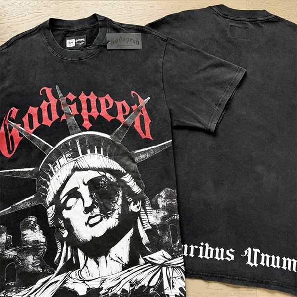 Godspeed neck T-shirt-M-0102