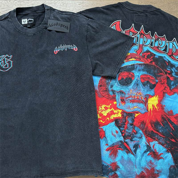 Godspeed neck T-shirt-M-0112