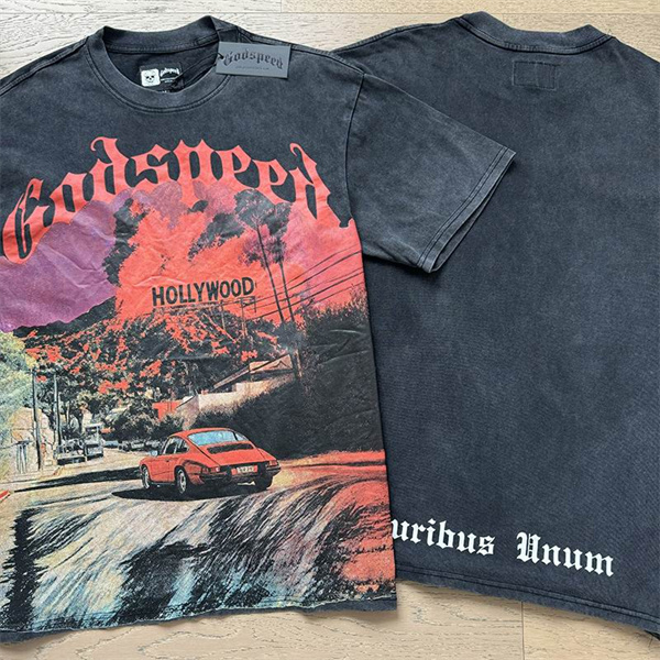 Godspeed neck T-shirt-M-0119