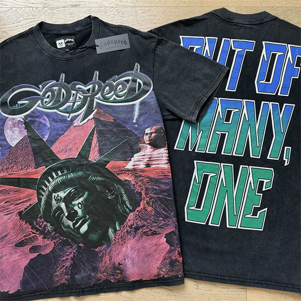 Godspeed neck T-shirt-M-0123