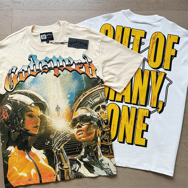 Godspeed neck T-shirt-M-0127