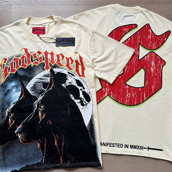 Godspeed neck T-shirt-M-0160