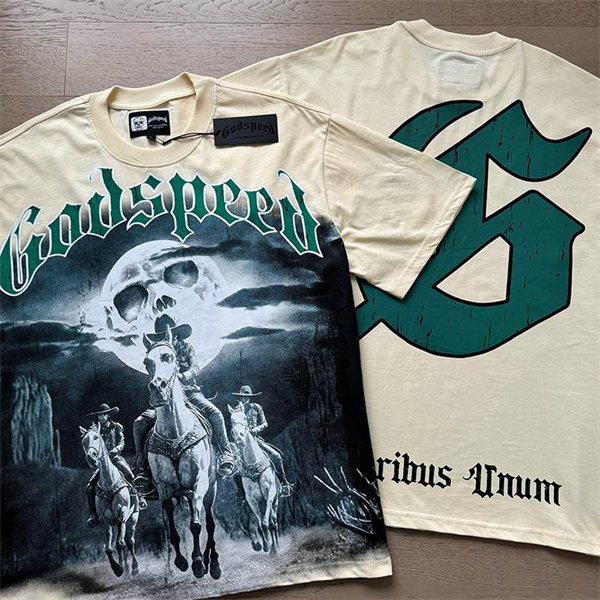 Godspeed neck T-shirt-M-0165