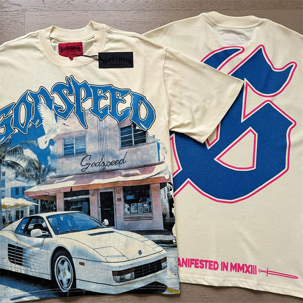 Godspeed neck T-shirt-M-0180