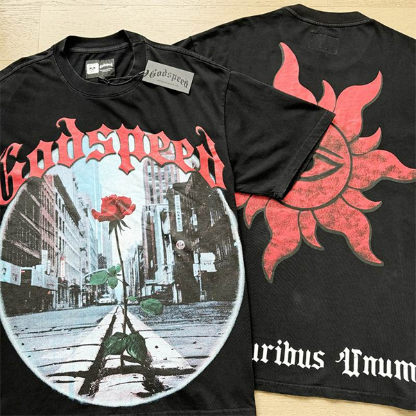 Godspeed neck T-shirt-M-0046