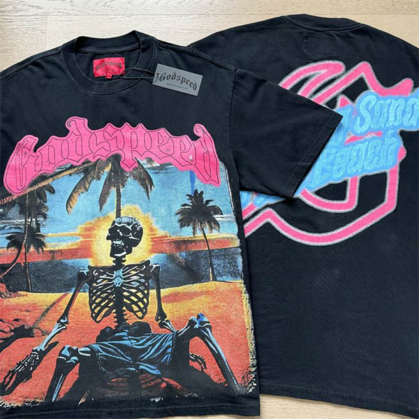 Godspeed neck T-shirt-M-0047