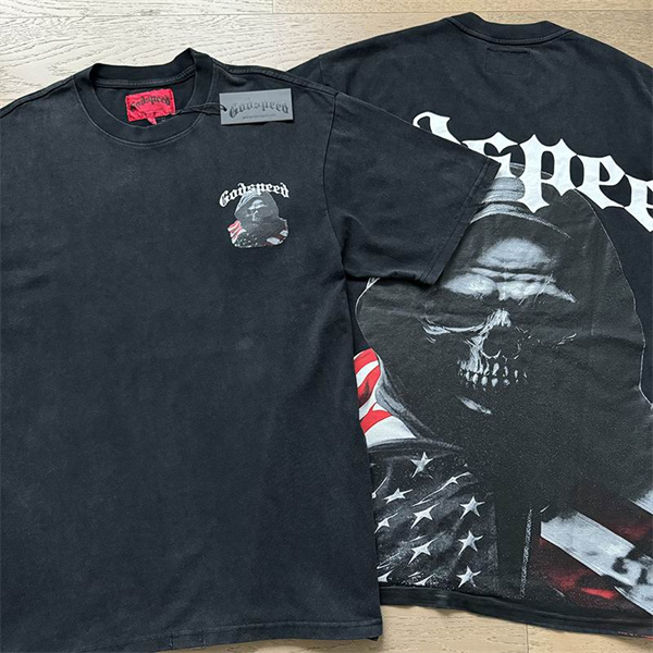 Godspeed neck T-shirt-M-0076