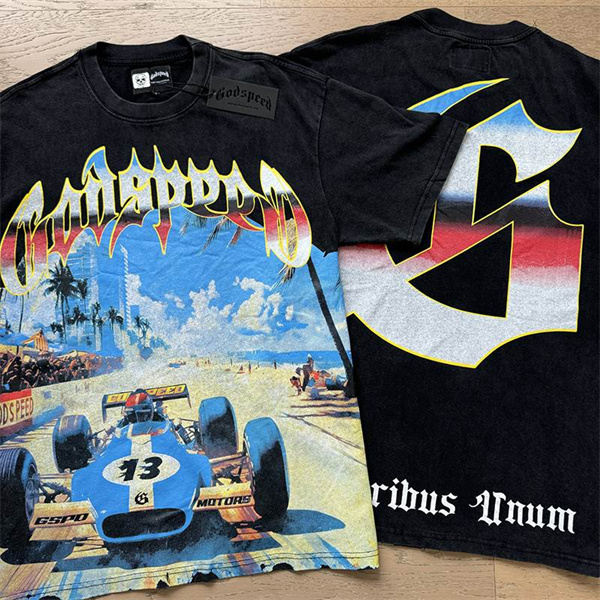 Godspeed neck T-shirt-M-0085