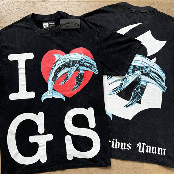 Godspeed neck T-shirt-M-0087