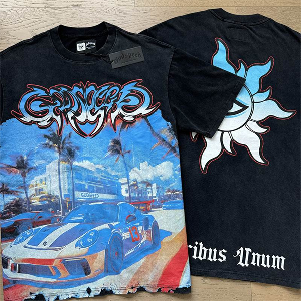 Godspeed neck T-shirt-M-0088