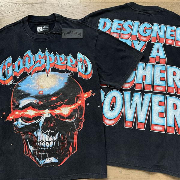 Godspeed neck T-shirt-M-0093