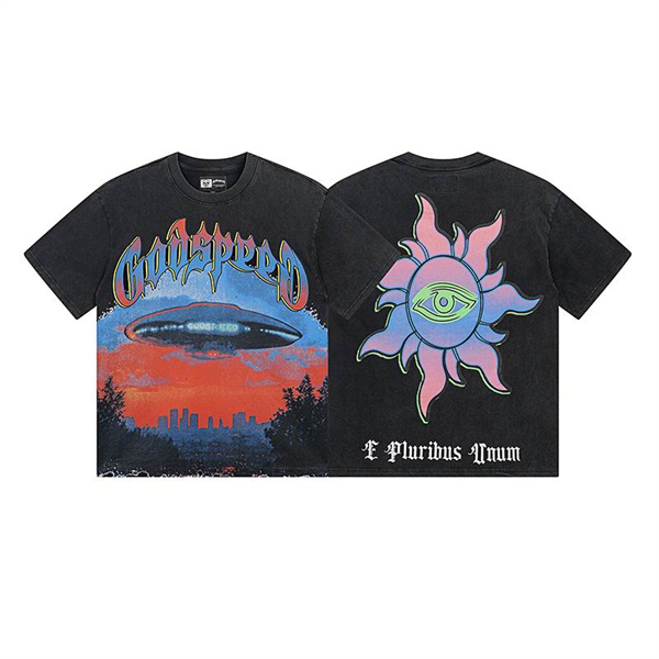 Godspeed neck T-shirt-M-0099